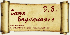 Dana Bogdanović vizit kartica